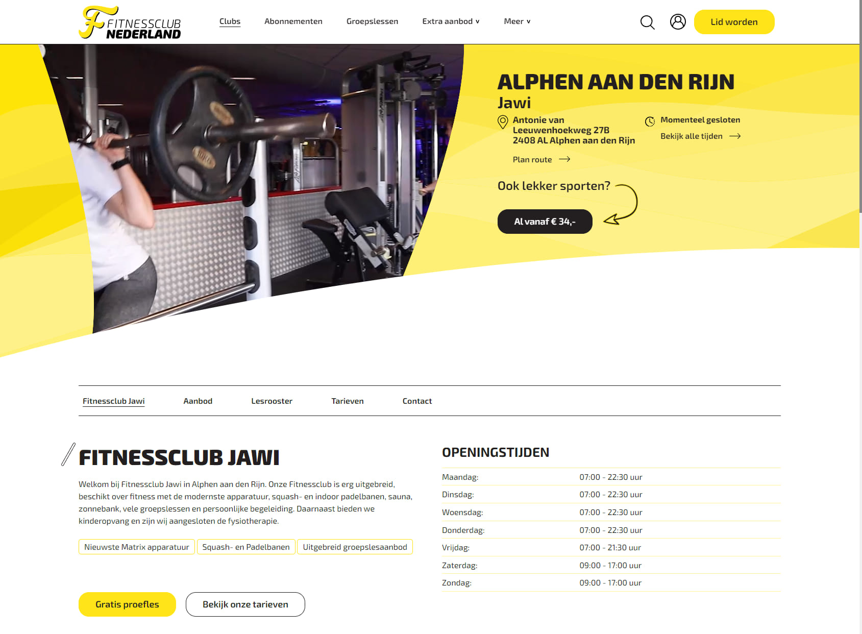 Fitnessclub Jawi/Alphen aan den Rijn