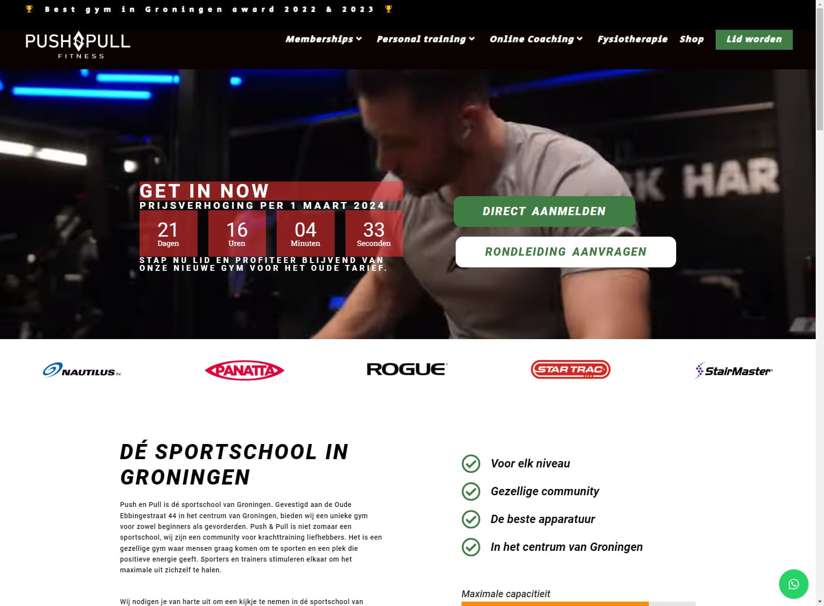 Push & Pull Sportschool en Supplementenwinkel Groningen | Fitness | Personal Training | Duo PT | Bedrijfsfitness