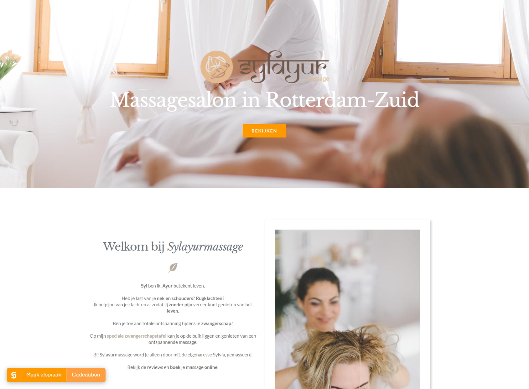 Sylayurmassage | Massage Rotterdam Zuid | Zwangerschapsmassage