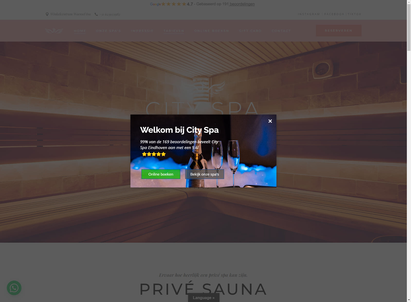 City Spa Eindhoven | Prive sauna & Wellness