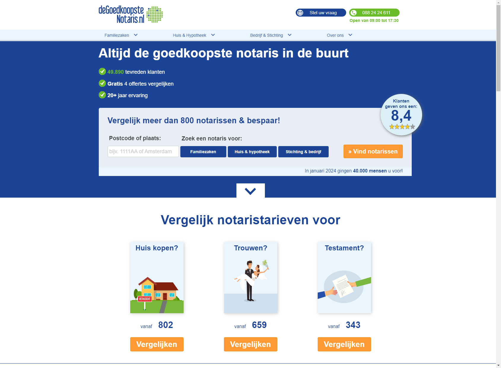 DeGoedkoopsteNotaris.nl - Notaris Vergelijken