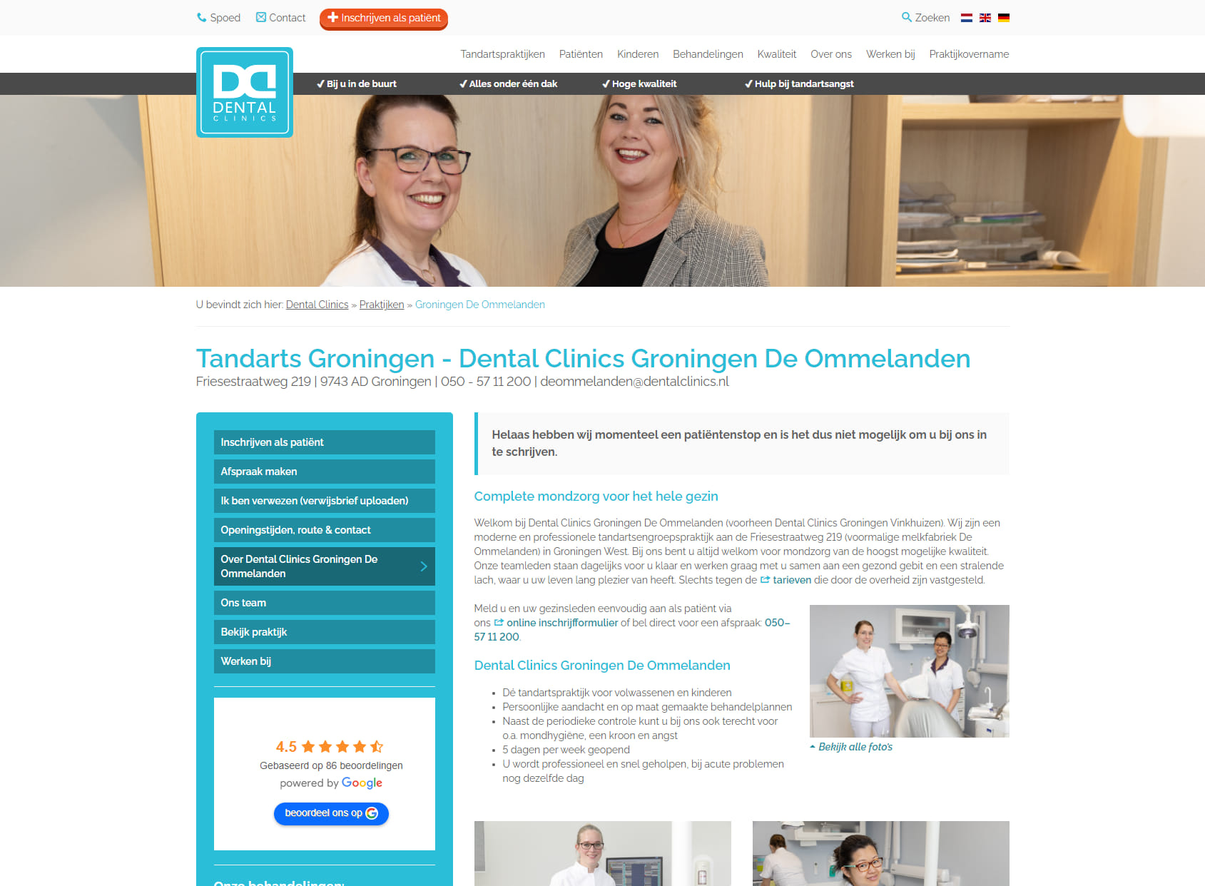 Dental Clinics Groningen De Ommelanden