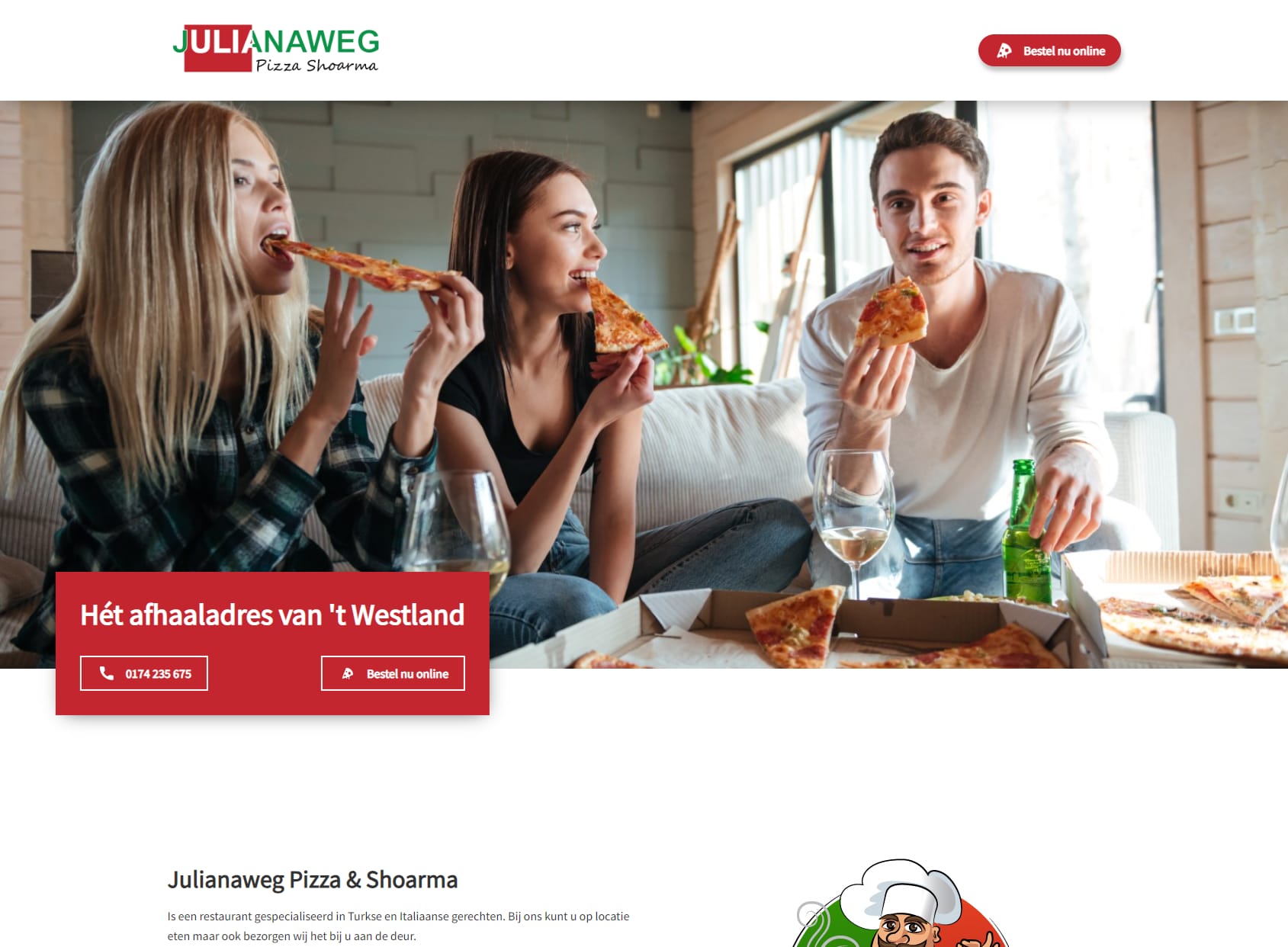 Pizza en Shoarma Julianaweg