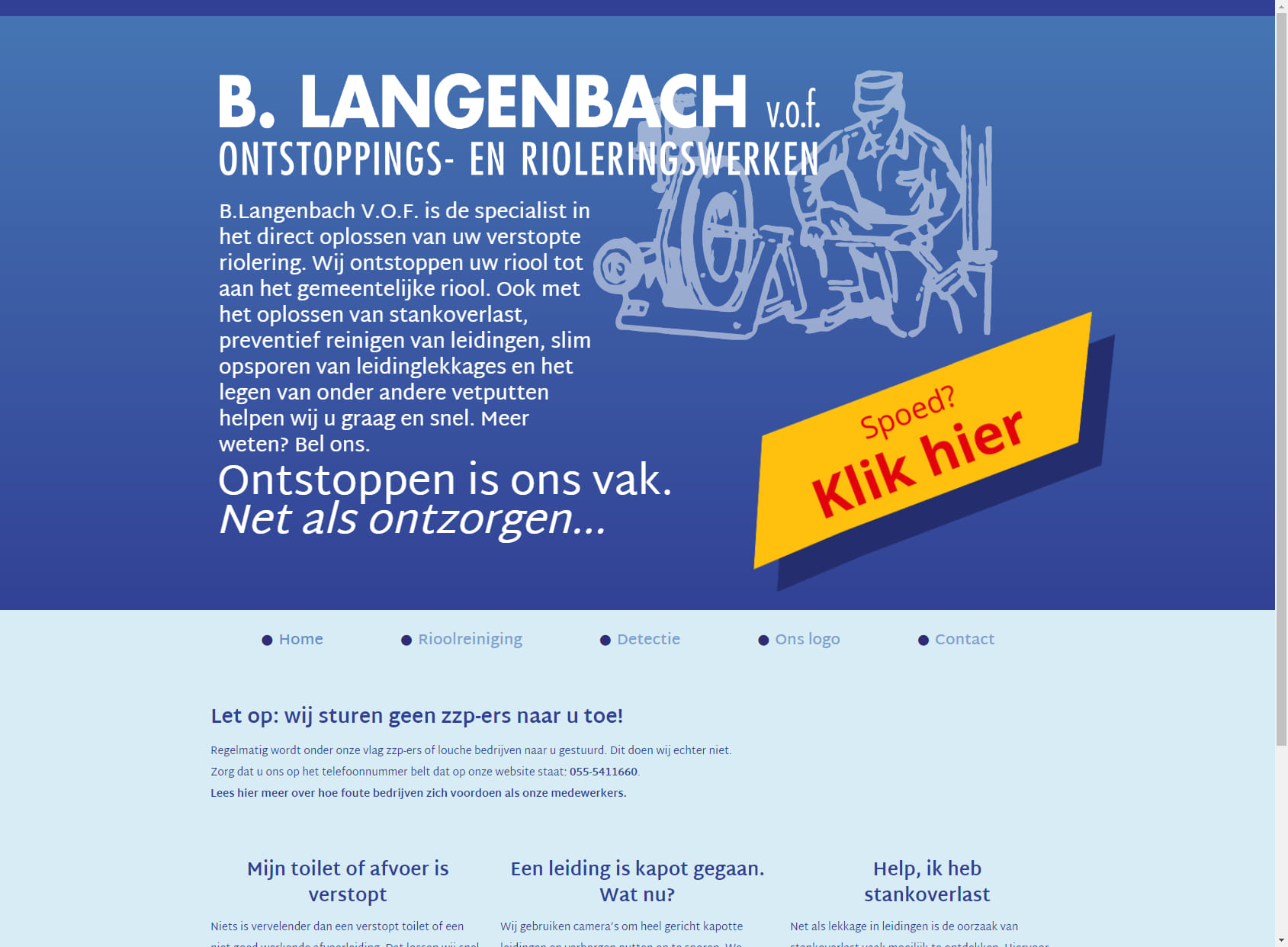 Schoonmaak/Ontstoppingsbedrijf B. Langenbach V.O.F.