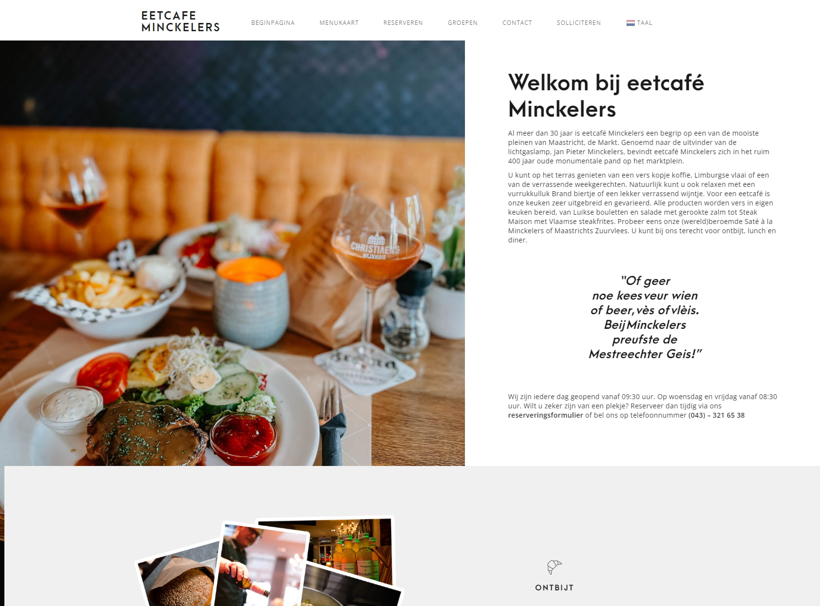 Restaurant Maastricht, eetcafé Minckelers