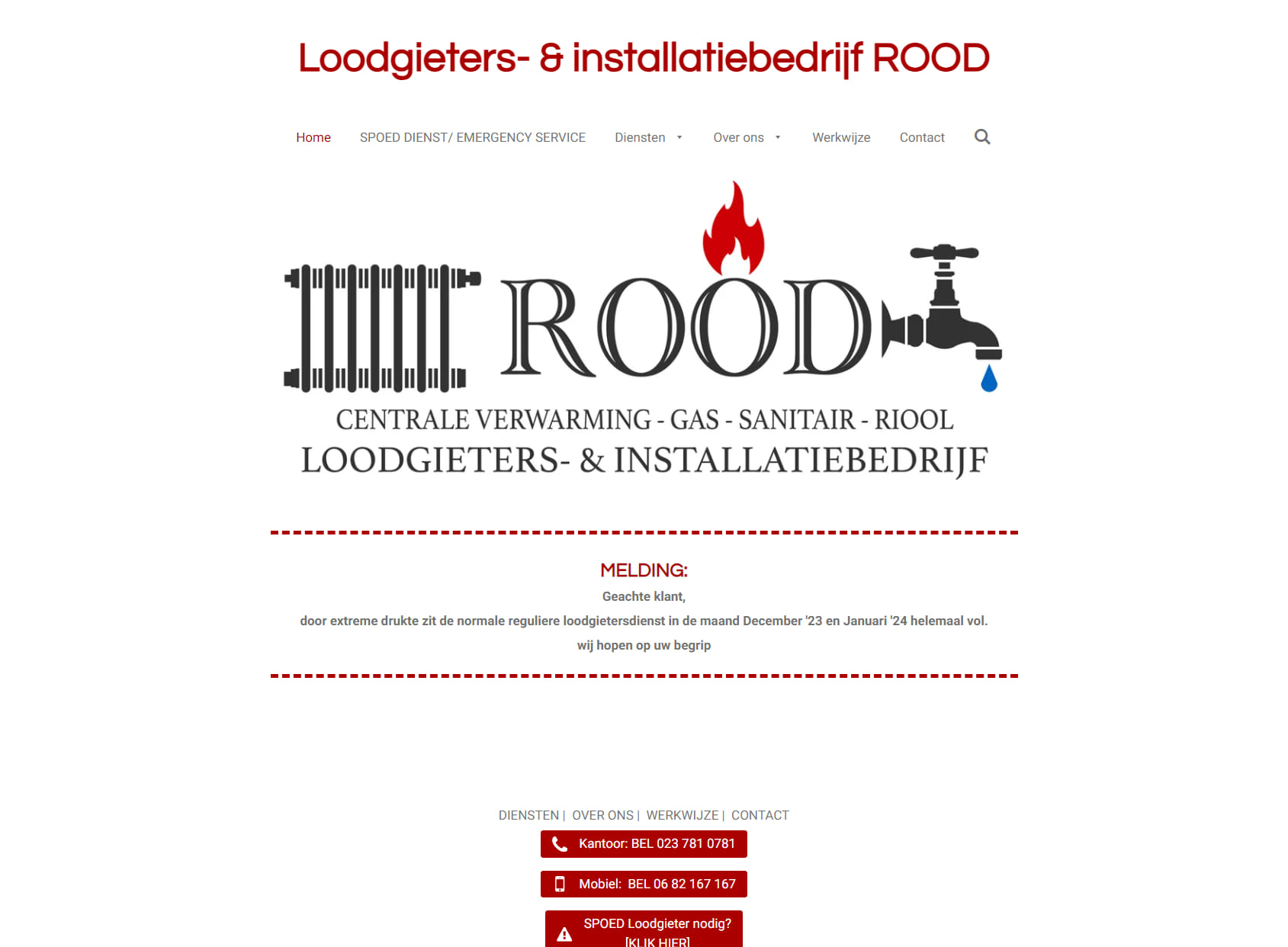 Loodgieters- & Installatiebedrijf ROOD